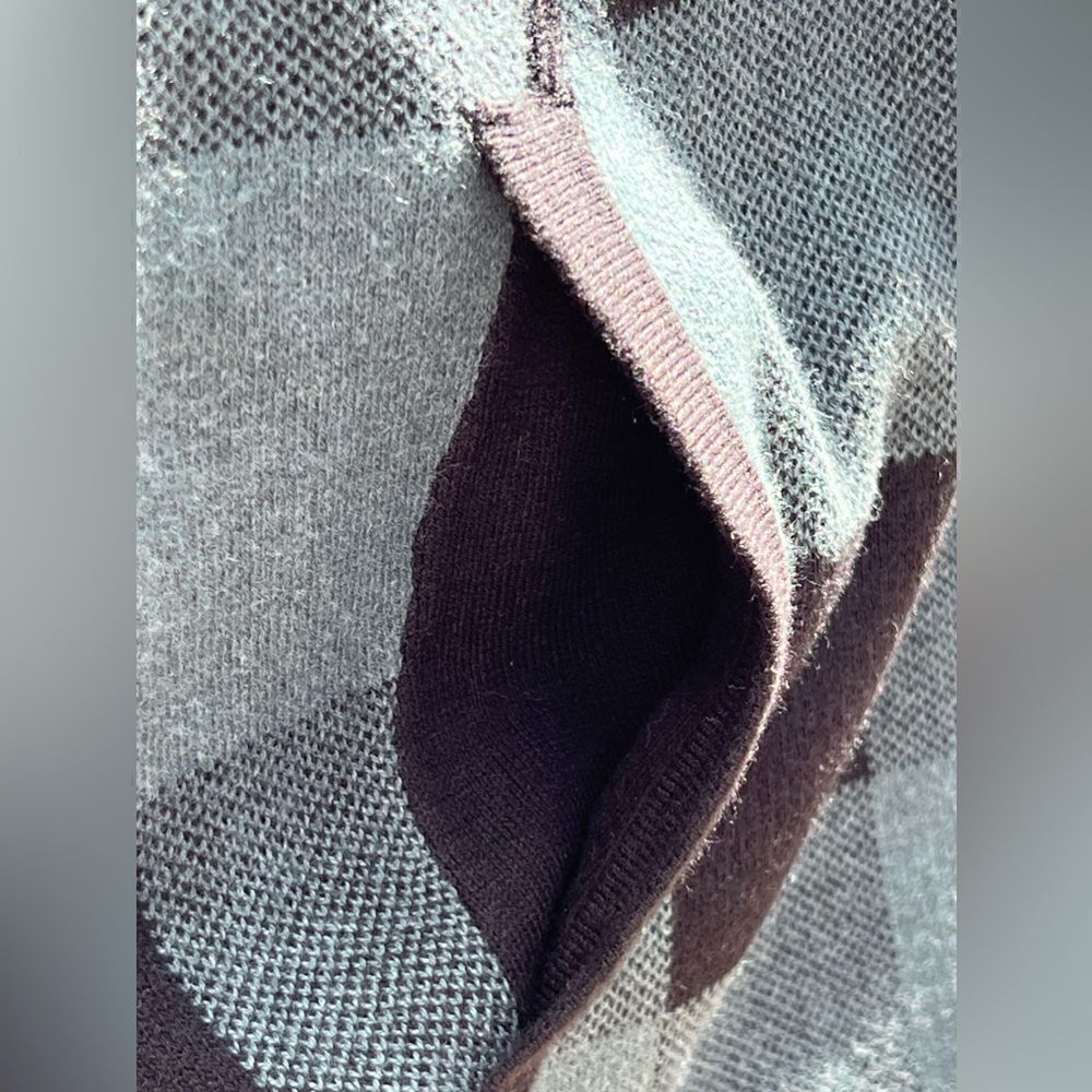 EUC Adrienne Vittadini color block 3/4 length sweater coat w/ pockets Size XL - Picture 9 of 9